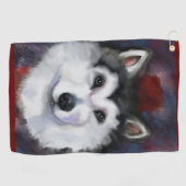 アラスカンマラムート     ゴルフタオル (横)