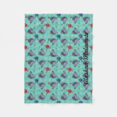 アラスカンマラムート フリースブランケット (正面)