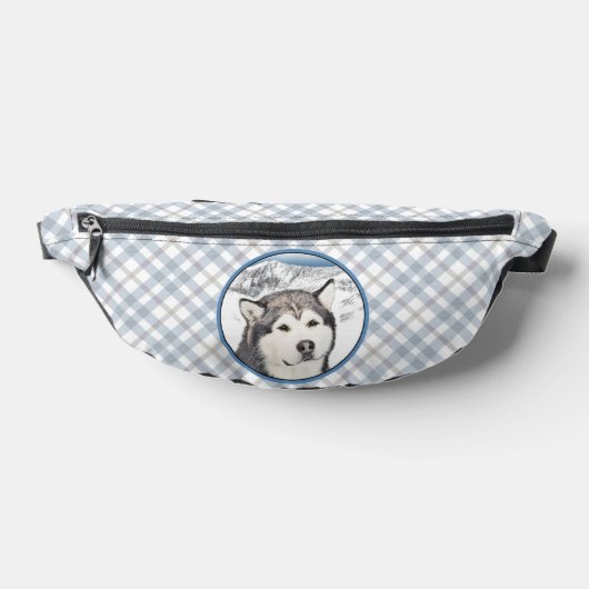 アラスカンマラ絵を描ムートのマリースドッグアート ファニーパック (レイダウン)