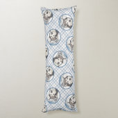 アラスカンマラ絵を描ムートのマリースドッグアート ボディピロー (裏面 (縦))