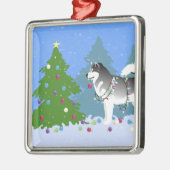 アラスカンマラ飾ムテのクリスマスツリー メタルオーナメント (左)