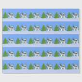 アラスカンマラ飾ムテのクリスマスツリー ラッピングペーパー (フラット)