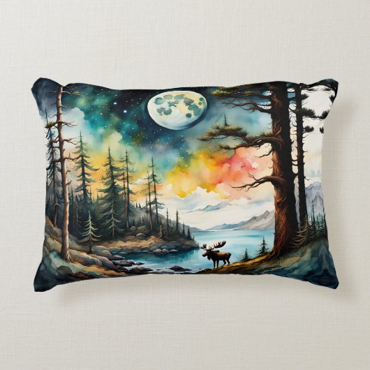 アラスカンムースオンマウンテンリッジ アクセントクッション (正面)