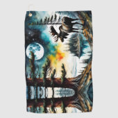 アラスカンムースオンマウンテンリッジ ゴルフタオル (正面)