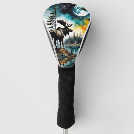 アラスカンムースオンマウンテンリッジ ゴルフヘッドカバー (正面)