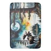 アラスカンムースオンマウンテンリッジ バスマット (正面縦)