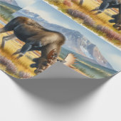 アラスカンムースデジタル水彩包み紙 ラッピングペーパー (角)