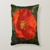 アラスカンレッドポピーカラフルの花 アクセントクッション (正面(垂直))