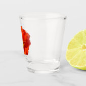 アラスカンレッドポピーカラフルの花 ショットグラス (右)