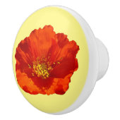 アラスカンレッドポピーカラフルの花 セラミックノブ (右)