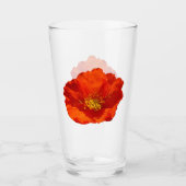 アラスカンレッドポピーカラフルの花 タンブラーグラス (正面)