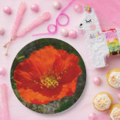 アラスカンレッドポピーカラフルの花 ペーパープレート (パーティー)