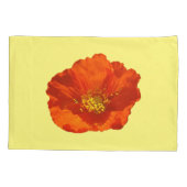 アラスカンレッドポピーカラフルの花 枕カバー (裏面)