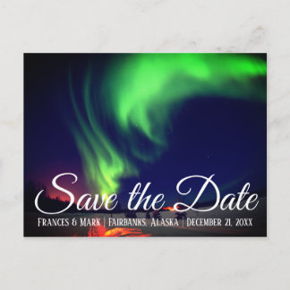 アラスカン北方灯Save the Date 案内ポストカード