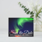 アラスカン北方灯Save the Date 案内ポストカード (スタンド正面)