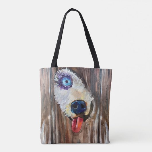 アラスカン子犬ぞり犬の輸送トート トートバッグ (裏面)