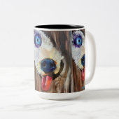 アラスカン子犬の輸送 ツートーンマグカップ (正面右)