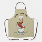 アラスカン料理人グリズリーベアーシェフエプロン エプロン (正面)