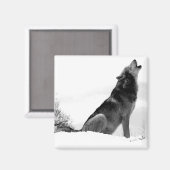 アラスカン木材ウルフリフィグマグネット マグネット (正面/裏面)