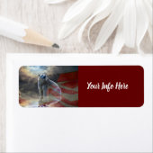 アラスカン極熊アメリカ国旗のラベル ラベル (インサイチュ)