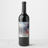 アラスカン極熊アメリカ国旗 ワインラベル (正面)