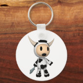 アラスカン牛シャーマンはキーチェーンを驚かせた キーホルダー (正面)