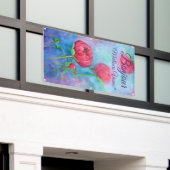 アラスカン牡丹「ボンジュール」屋外バナー 横断幕 (ビルの外側)