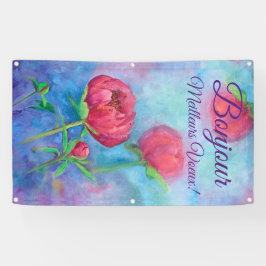 アラスカン牡丹「ボンジュール」屋外バナー 横断幕