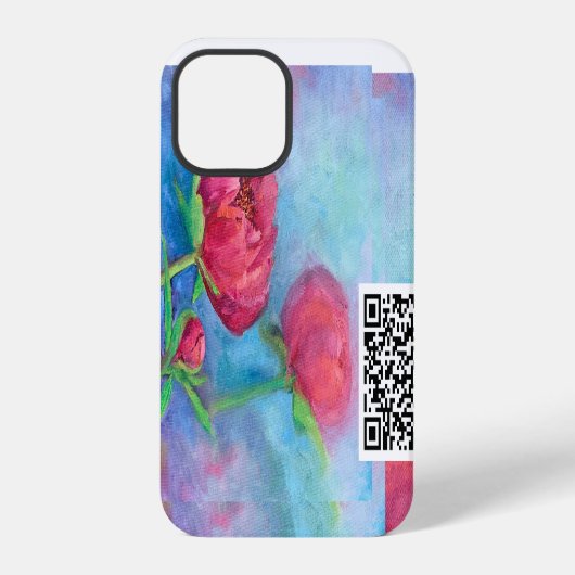 アラスカン牡丹iphone 12 proケース iPhoneケース (裏面)