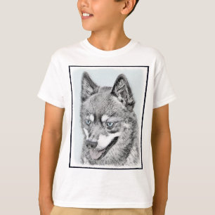 アラスカン·クリー·カイ絵画ズ-かわいいオリジナルのドッグアート Tシャツ