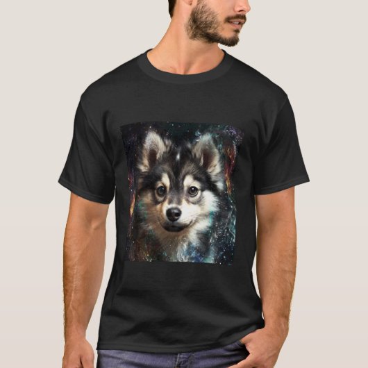 アラスカン・クリー・カイ 宇宙 Tシャツ (正面)