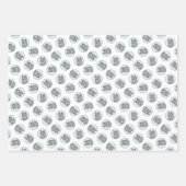 アラスカン・クレー・カイAKKハスキー絵を描の可愛いドッグアート ラッピングペーパーシート (正面2)