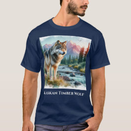 アラスカン・ティンバーウルフ 自然 野生生物 Tシャツ