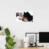 アラスカン・ハスキー・ラブ ポスター (ホームオフィス)