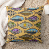 アラスカン・ハリバン・サンゴールド クッション (ブランケット)