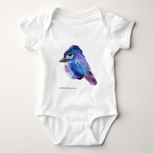 アラスカン・ヒヨコ・ムージー・ワンピース ベビーボディスーツ (正面)