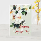 アラスカン・マラミュート・悔やみや弔慰/ペット・ロス カード (黄色い花)