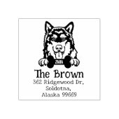 アラスカン・マラムテカスタムドッグ差出人住所、 ラバースタンプ (インプリント)