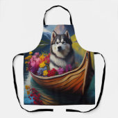 アラスカン・マラムート犬のパドル：風光明媚な冒険 エプロン (正面)