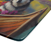 アラスカン・マラムート犬のパドル：風光明媚な冒険 カッティングボード (角)