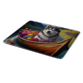 アラスカン・マラムート犬のパドル：風光明媚な冒険 カッティングボード (角)