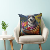 アラスカン・マラムート犬のパドル：風光明媚な冒険 クッション (椅子)