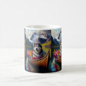 アラスカン・マラムート犬のパドル:風光明媚な冒険 コーヒーマグカップ (中央)