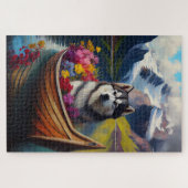 アラスカン・マラムート犬のパドル：風光明媚な冒険 ジグソーパズル (横)