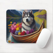 アラスカン・マラムート犬のパドル：風光明媚な冒険 マウスパッド (マウス)