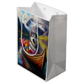 アラスカン・マラムート犬のパドル：風光明媚な冒険 ミディアムペーパーバッグ (裏面アングル)