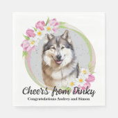 アラスカン・マラムート犬結婚の写真 スタンダードランチョンナプキン (正面)