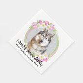 アラスカン・マラムート犬結婚の写真 スタンダードランチョンナプキン (角)