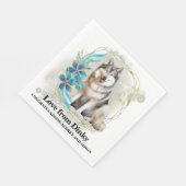 アラスカン・マラムート犬結婚の写真 スタンダードランチョンナプキン (角)