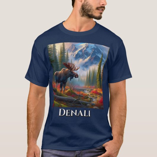 アラスカン・モース デナリ国立公園 Tシャツ (正面)